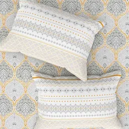 Bichauna Multicoloured Floral 120 TC Queen Bedsheet with 2 Pillow Covers image 5