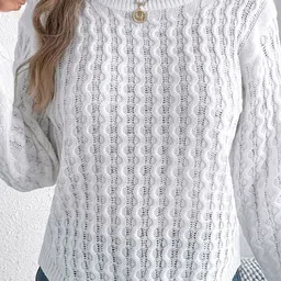 StyleCast x Revolte Women Cable Knit Pullover image 2