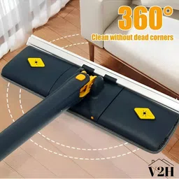 upkaranwale Blue 360 Rotating Head Self-Wringings Mop With Scraper image 4