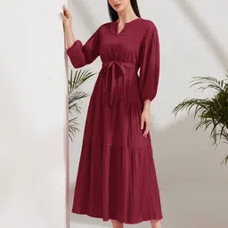 Chemistry Women Belted Tiered Western Midi Dress image 5