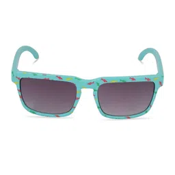 DukieKooky Unisex Kids Black Lens & Blue Square Sunglasses with-picture-38