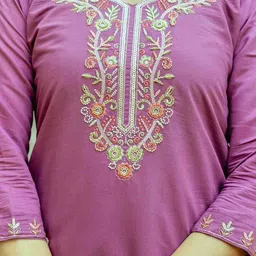 CAPITALHAVEN Women Floral Embroidered Regular Thread Work Kurta with Trousers & With Dupatta image 3