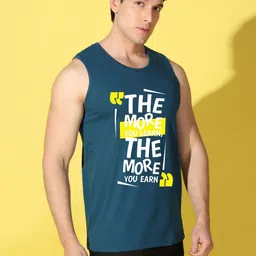 WOOSTRO Men Pack of 2 Typography Printed Round Neck Cotton Slim Fit Sports T-shirts image 4