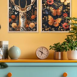 Kotart Brown & Orange 2 Piece Birds and Animals Wooden Wall Arts-picture-4