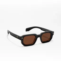 ZAADRAN Unisex Rectangle with Polarised and UV Protected Lens Sunglasses Tourister Brown-picture-37