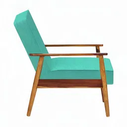 Chumbak Maldivian Teal & Brown Memsaab Arm Chair image 5