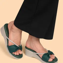 KALINI Embellished Wedge with Buckles Sandals-picture-17