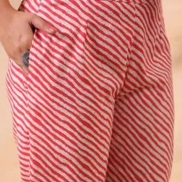 Anouk Rustic Women Floral Printed Cotton Kurta with Trousers & Dupatta image 3