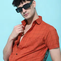 THE BEETEL HOUSE Men Standard Regular Fit Buffalo Checked Cotton Casual Shirt-picture-18