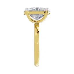 Sparkles 14KT Gold 4 Ct Lab Grown Oval Shape Solitaire DiamondRing-4.25g image 3