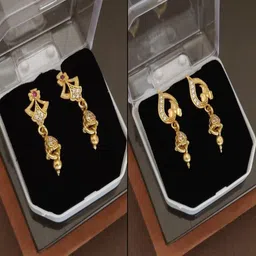 VEMISHTI Gold-Toned Brass Earrings-picture-15