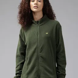 Wildcraft Brand Logo Detail Fleece Open Front Jacket-picture-38