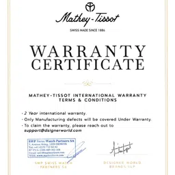 Mathey-Tissot Men Dial & Leather Straps Analogue Watch image 3