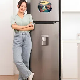 GIFTODAY Yellow & Blue Rishikesh Printed Fridge Magnets image 5