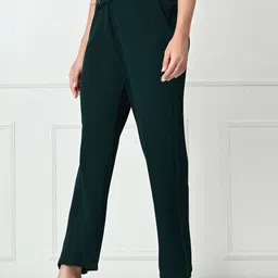 Brainbees Women Relaxed Regular Fit Mid-Rise Flat-Front Trouser image 5