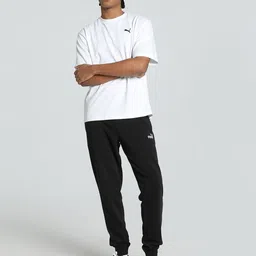 Puma Wardrobe Essentials Pure Cotton Relaxed Fit Short Sleeve T-Shirt image 3