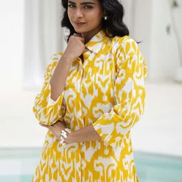 FLAVIA CREATION Floral Printed Pure Cotton Top With Trousers image 3