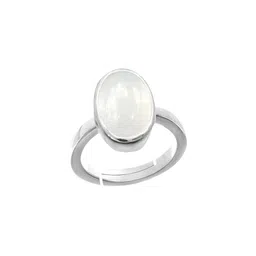 RRVGEM 9.5 KT Silver Plated Unheated Untreated Moon Stone Finger Ring-picture-37