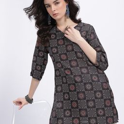 Anouk Rustic Ethnic Motifs Printed V-Neck Kurti-picture-39