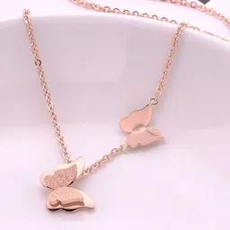 Zabby Allen Rose Gold-Plated Stainless Steel Butterfly Shaped Chain image 4