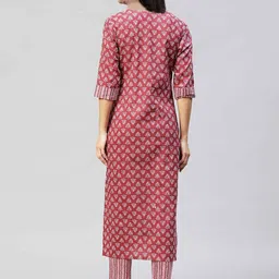 Vetrokart Girls Floral Printed Kurta with Pyjama image 4