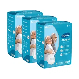Dignity Set Of 3 Magna Adult Diapers For Leakage Protection - M - 10 Pcs Each-image-15