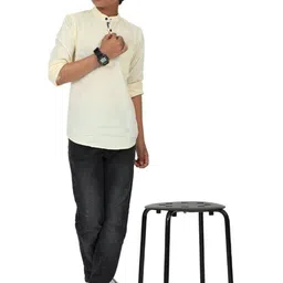 Rocket Science Boys Solid Cotton Straight Kurtas image 4