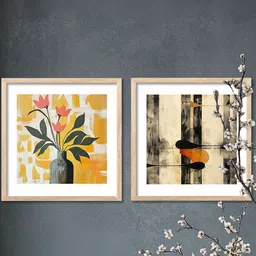 WALLLANE Set of 2 Abstract Wood Wall Art image 5