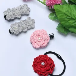 FUNKRAFTS Girls Set of 4 Embellished Hair Accessory Set-image-75