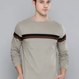 DILLINGER Men Striped Round Neck Cotton T-Shirt-image-42