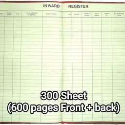 ATISHAY Inward Register - 34* 20Cm - 300 sheets (600 pages) Inward Register - 34* 20Cm - 300 sheets (600 pages) 1-Part Inward register-picture-37