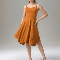 DressBerry Women Shoulder Straps Fit & Flare Dress image 4