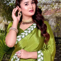 jayant creation Green Poly Georgette Sarees-picture-38