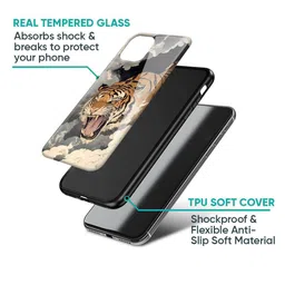 QRIOH Raging Tiger Printed Sleek & Lightweight Silicone Samsung Galaxy M54 5G Back Case image 3