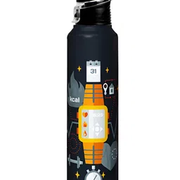 Speedex Black Single Stainless Steel Printed Water Bottle-picture-35