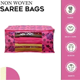 AMAK INC Pink Fabric Multi-Utility Wardrobe Organisers image 3