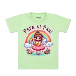 Arvesa Kids Printed V-Neck Applique T-shirt-picture-17