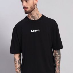GRIFFEL Men Graphic Printed Round Neck Cotton Oversized T-shirt-picture-46