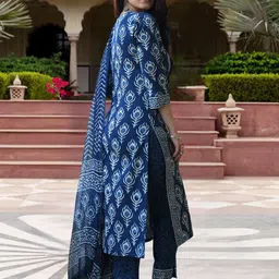 Anouk Rustic Women Ethnic Motifs Printed Regular Kurta with Trousers & Dupatta image 2