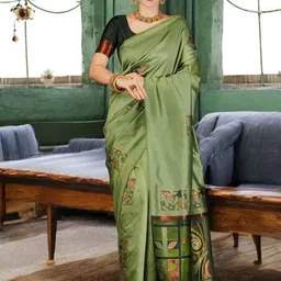 KIMISHA Woven Design Silk Blend Banarasi Saree-picture-31