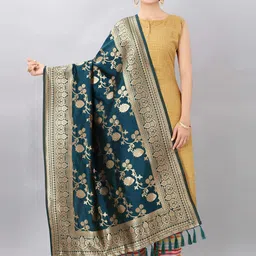 KALINI Woven Design Dupatta with Zari-image-86