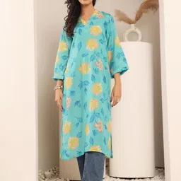 KSUT Women Floral Printed Flared Sleeves Kurta-image-87