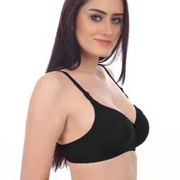 Samvar Black Cotton Non-Wired Non Padded Minimizer Bra image 3