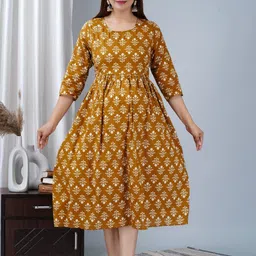 TANISHA Floral Print Maternity A-Line Midi Dress-picture-41