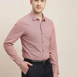 Turtle Men Standard Fit Geometric Printed Spread Collar Cotton Formal Shirt-picture-20