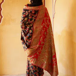 KALINI Floral Silk Blend Ready to Wear Saree image 2