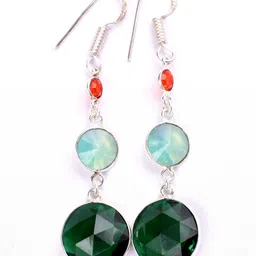 AAR Jewels Silver-Plated Alloy Citrine Drop Earrings-image-17