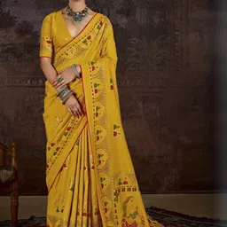 TIRA Ethnic Motifs Silk Blend Handloom Saree-picture-16