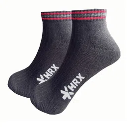 HRX by Hrithik Roshan Pack Of 4 Assorted Ankle Length Socks image 3