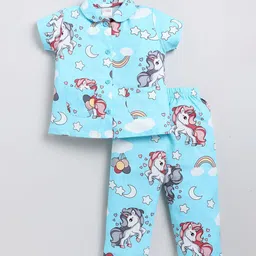 NAUTI KIDZ Girls Printed Night suit-image-45